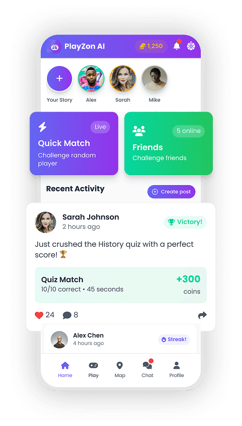 PlayZon AI Home screen